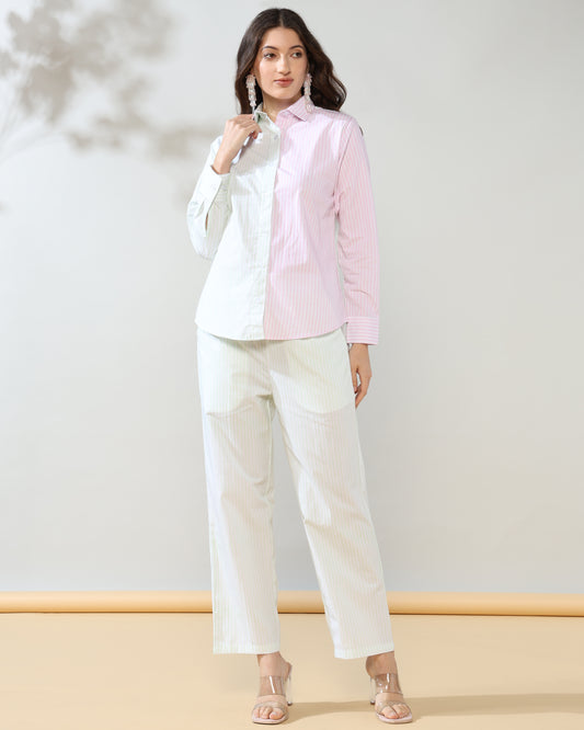 White Look Pure Poplin Cotton Coord Set of 2