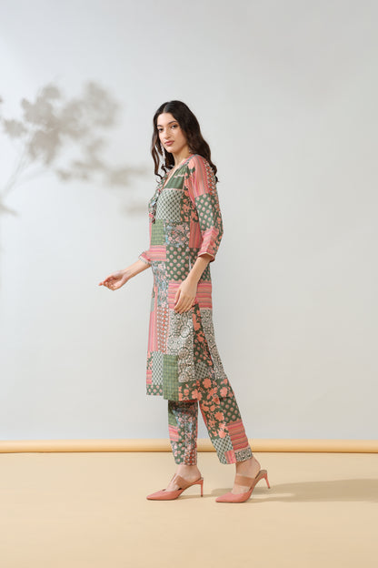 Green Grace Rayon Suit Set of 2