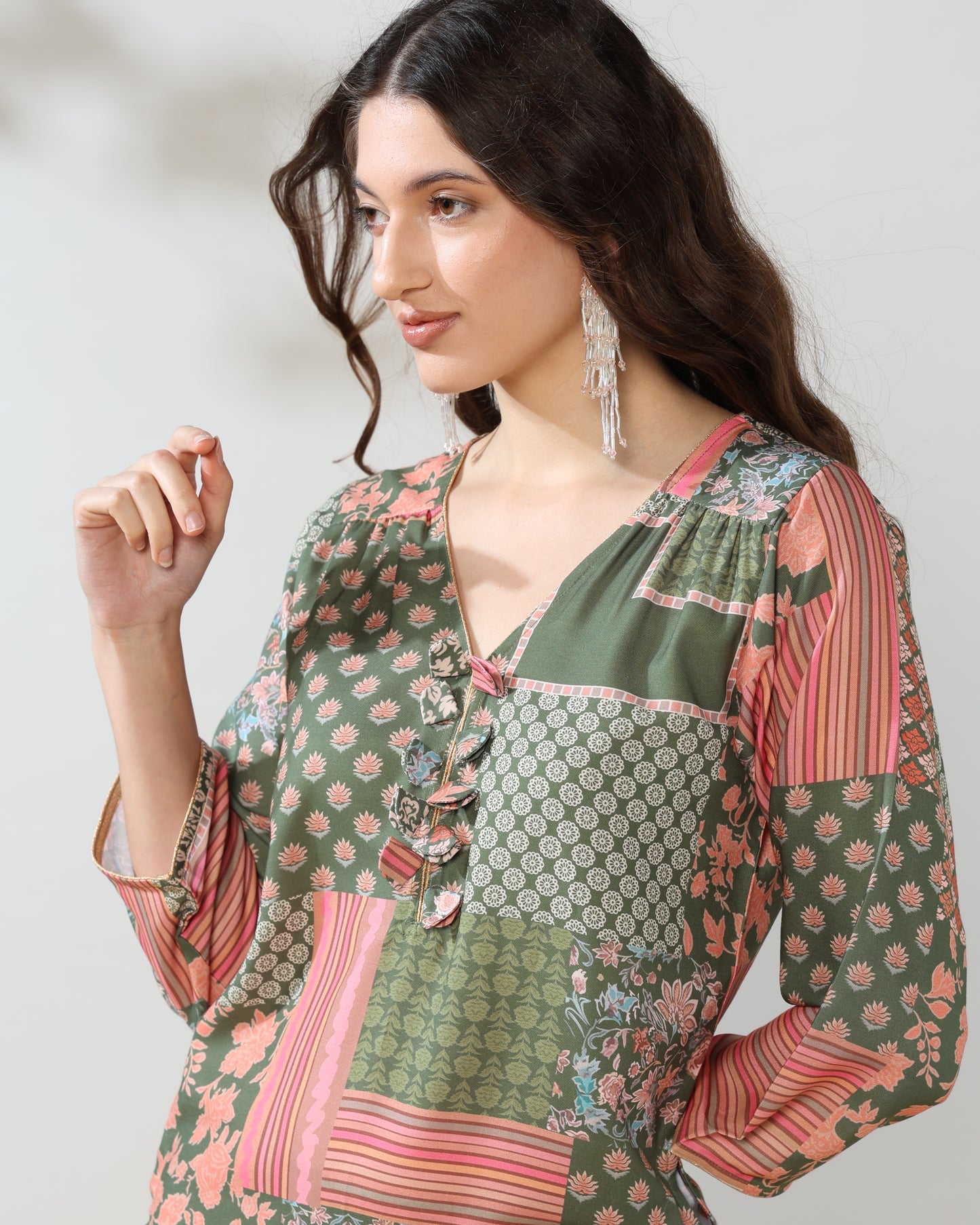 Green Grace Rayon Suit Set of 2