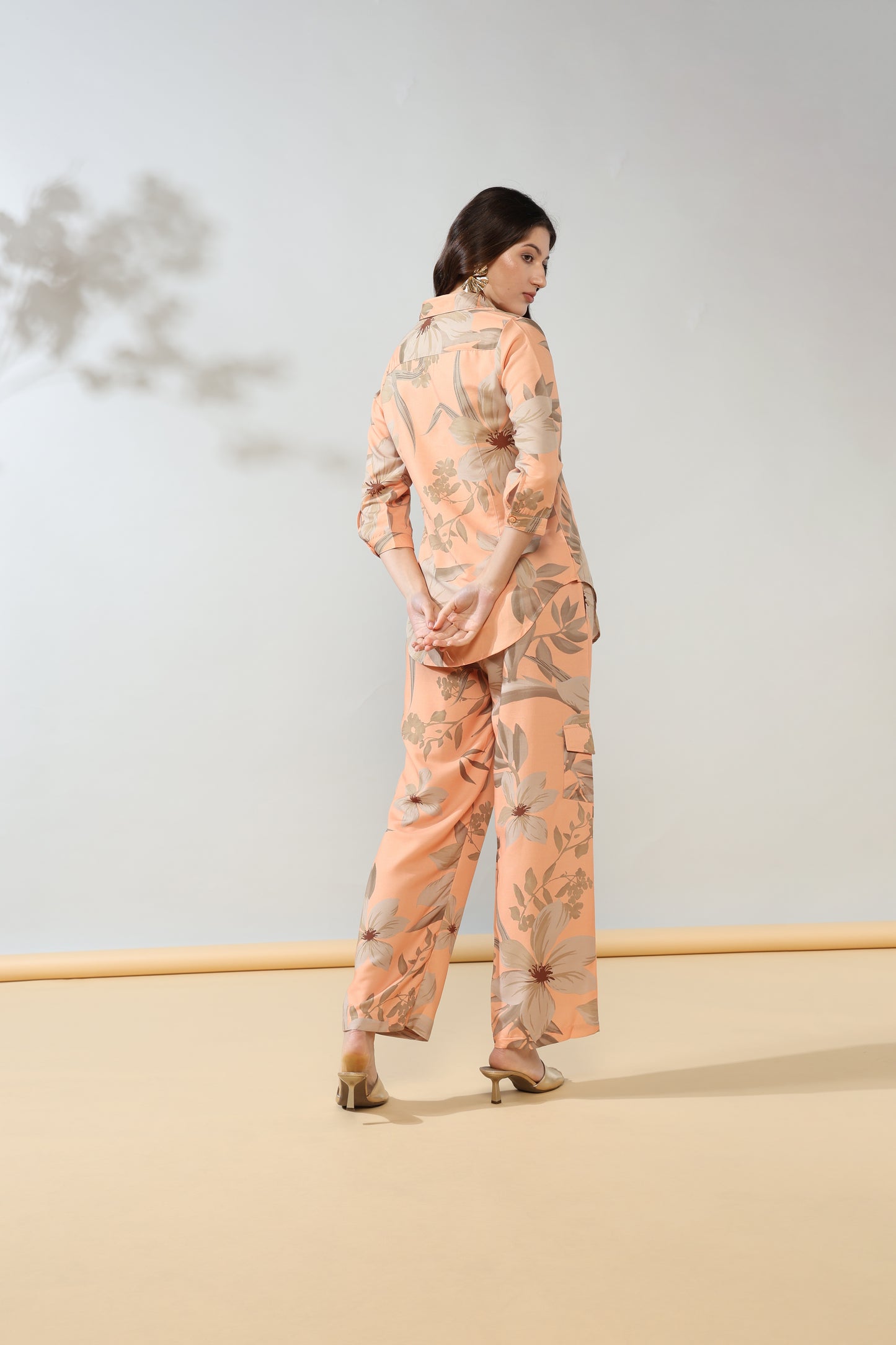 Peach hues Rayon Coord set of 2