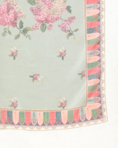Elegance in Pastel Print Suit Set with Dupatta