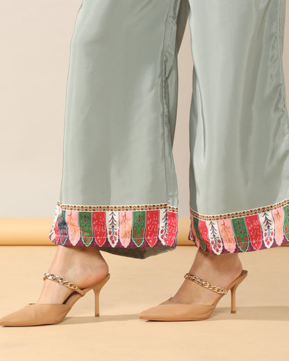 Elegance in Pastel Print Suit Set with Dupatta