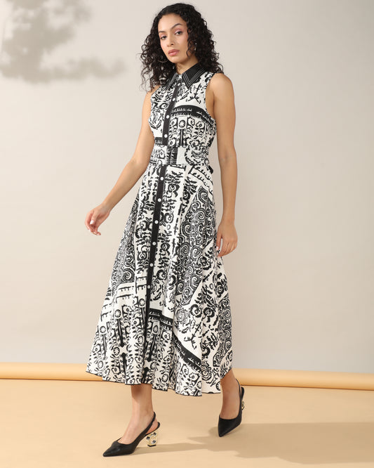 Boho Blossom long dress with belt