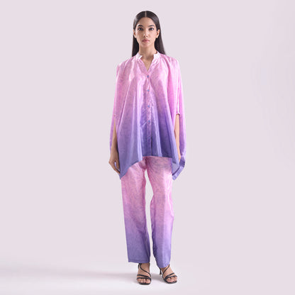 Serene silk ombre Kaftan style coord set of 2