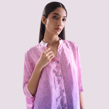 Serene silk ombre Kaftan style coord set of 2