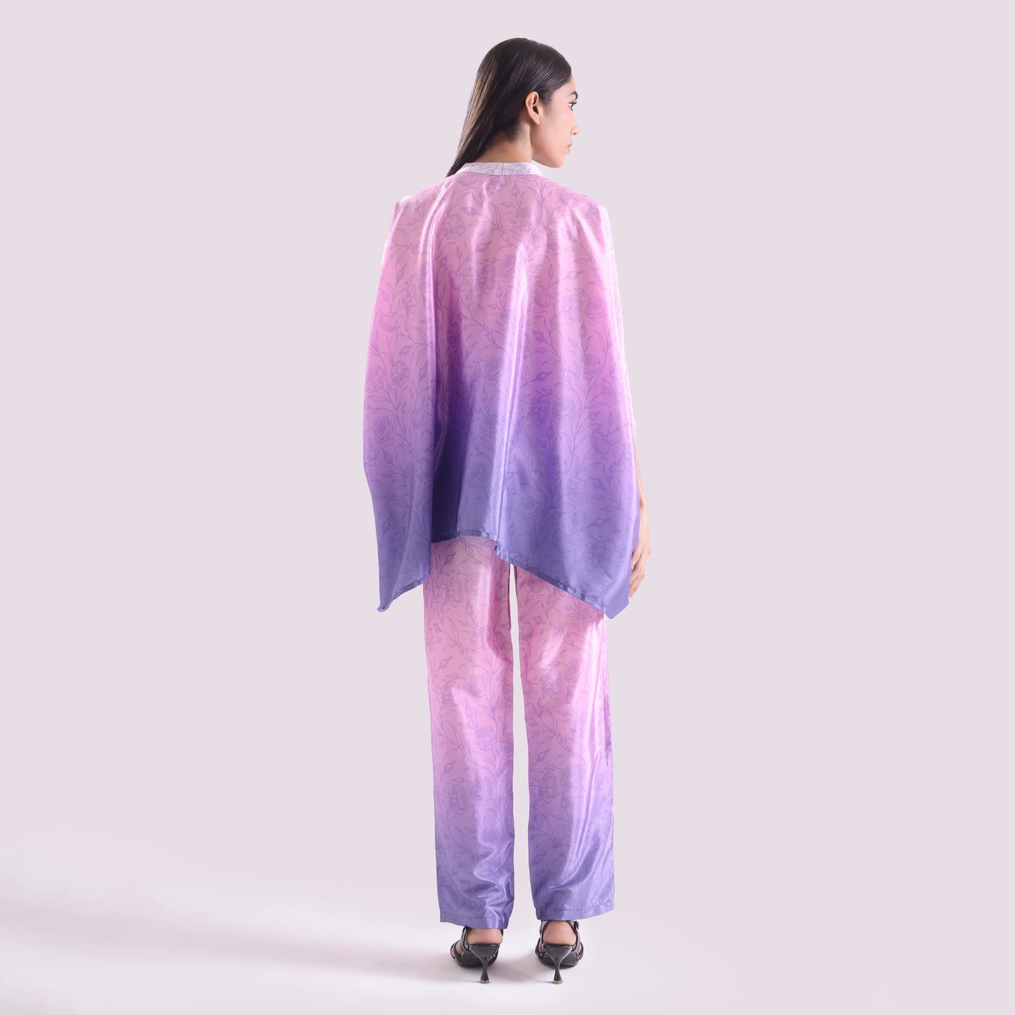 Serene silk ombre Kaftan style coord set of 2