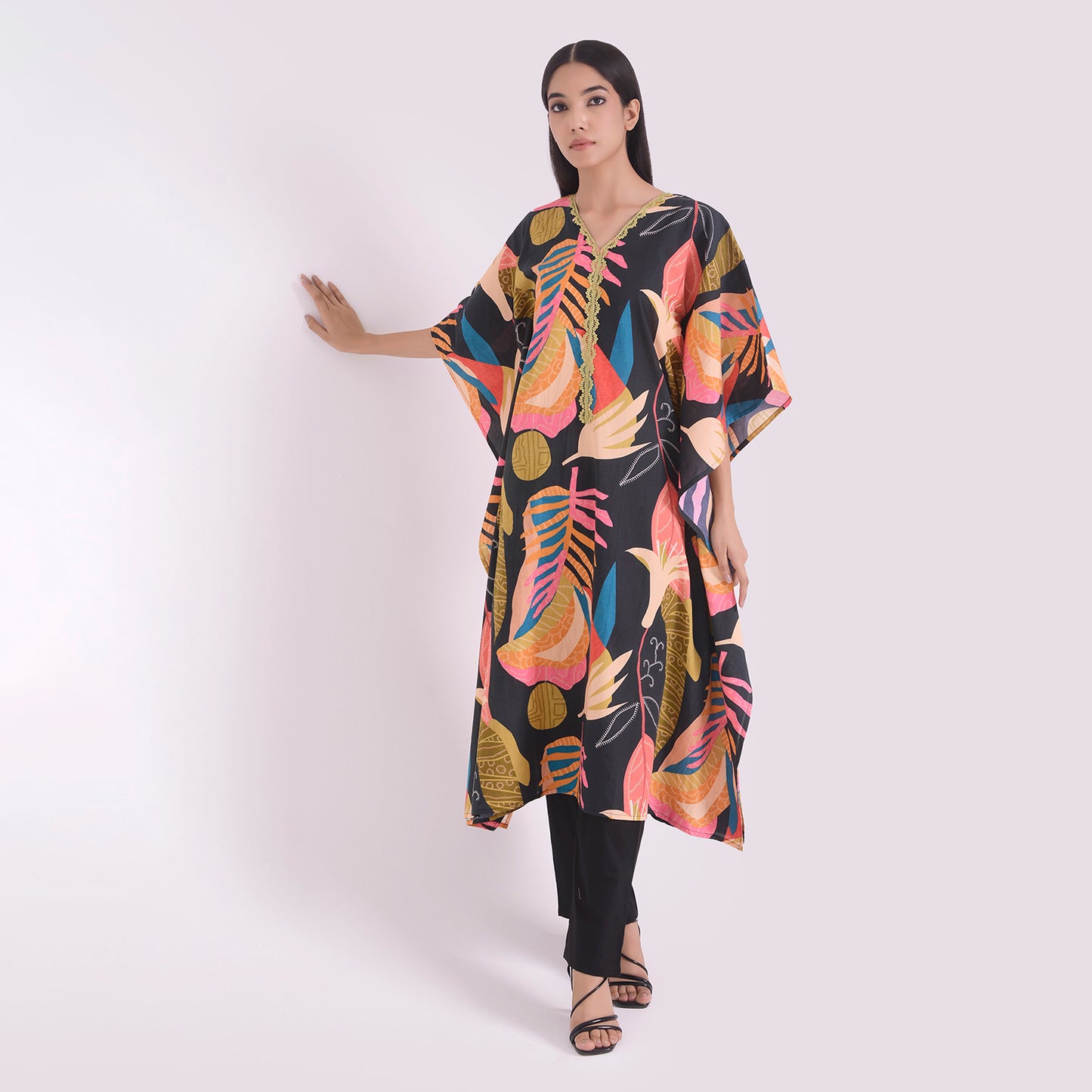 Eastern elegance kaftan style suit set of 2