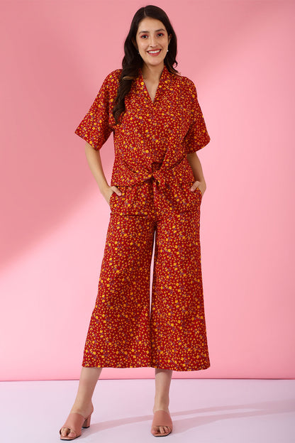 Floral Print Cotton muslin Coord Set