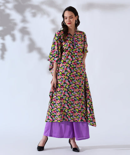 Playful Patchwork Kaftan Style Suit-Set of 2