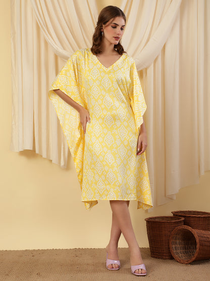 Summer Style Printed Kaftan Dress